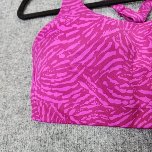 Athleta Advance Printed Sports Bra High Impact Fiji Magnolia Purple Size 38D - Picture 4 of 11